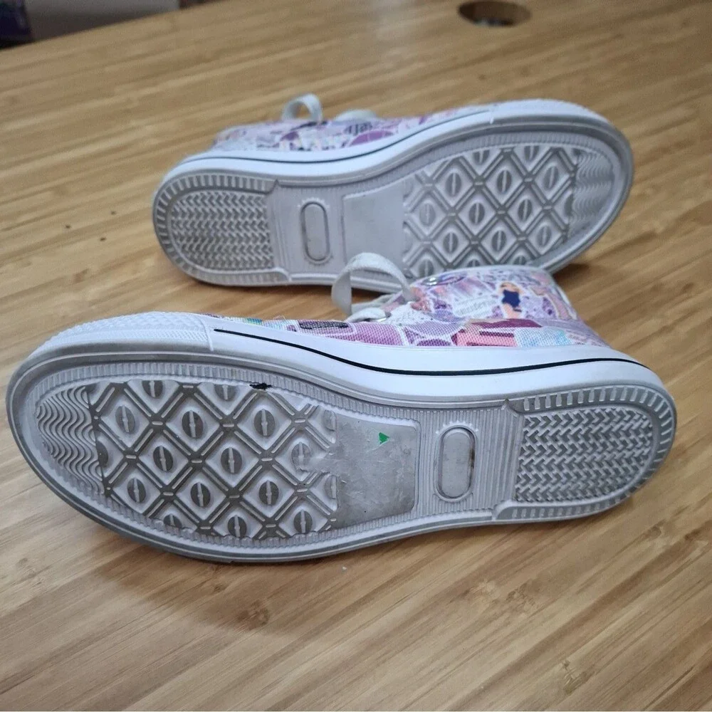 Taylor Swift Fan High Top Canvas Sneakers Swiftie Kids Shoe Size US 12/ 13